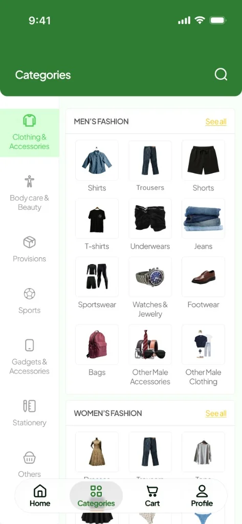Shopa · Student Categories Directory