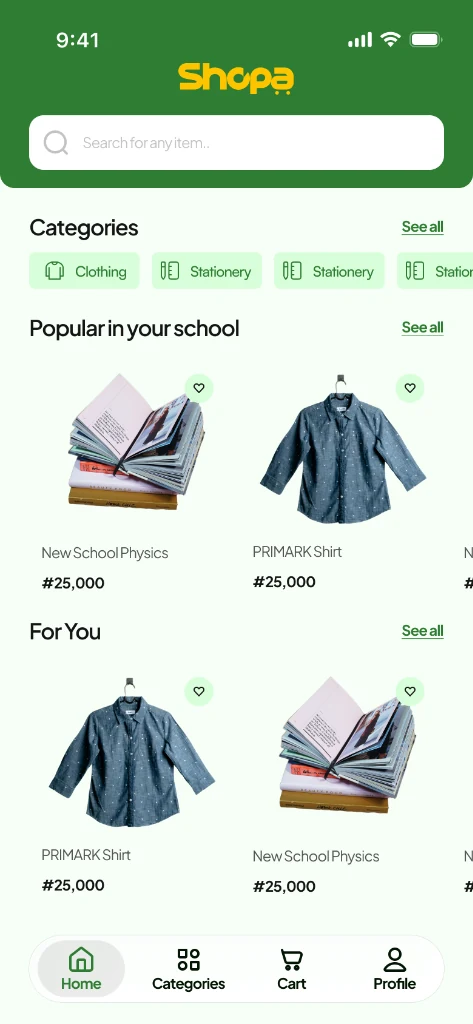 Shopa · Campus Marketplace Discovery