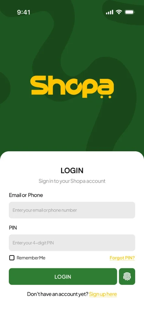 Shopa · Mobile Authentication Gateway